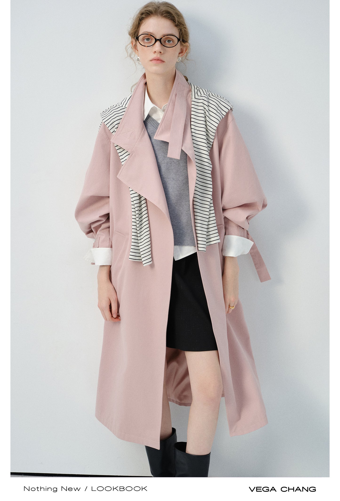 Spring Coat With Adjustable D-Ring Buckles