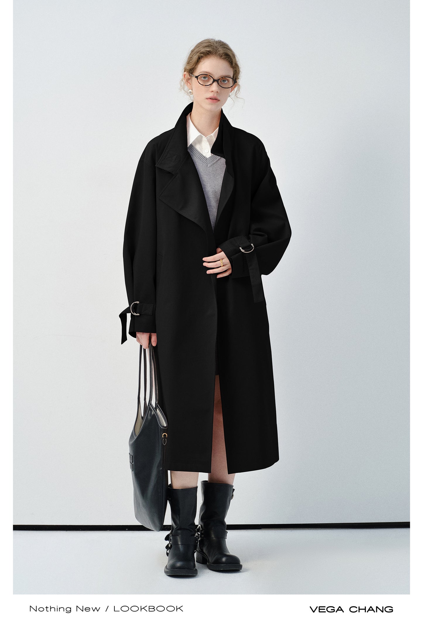 Spring Coat With Adjustable D-Ring Buckles