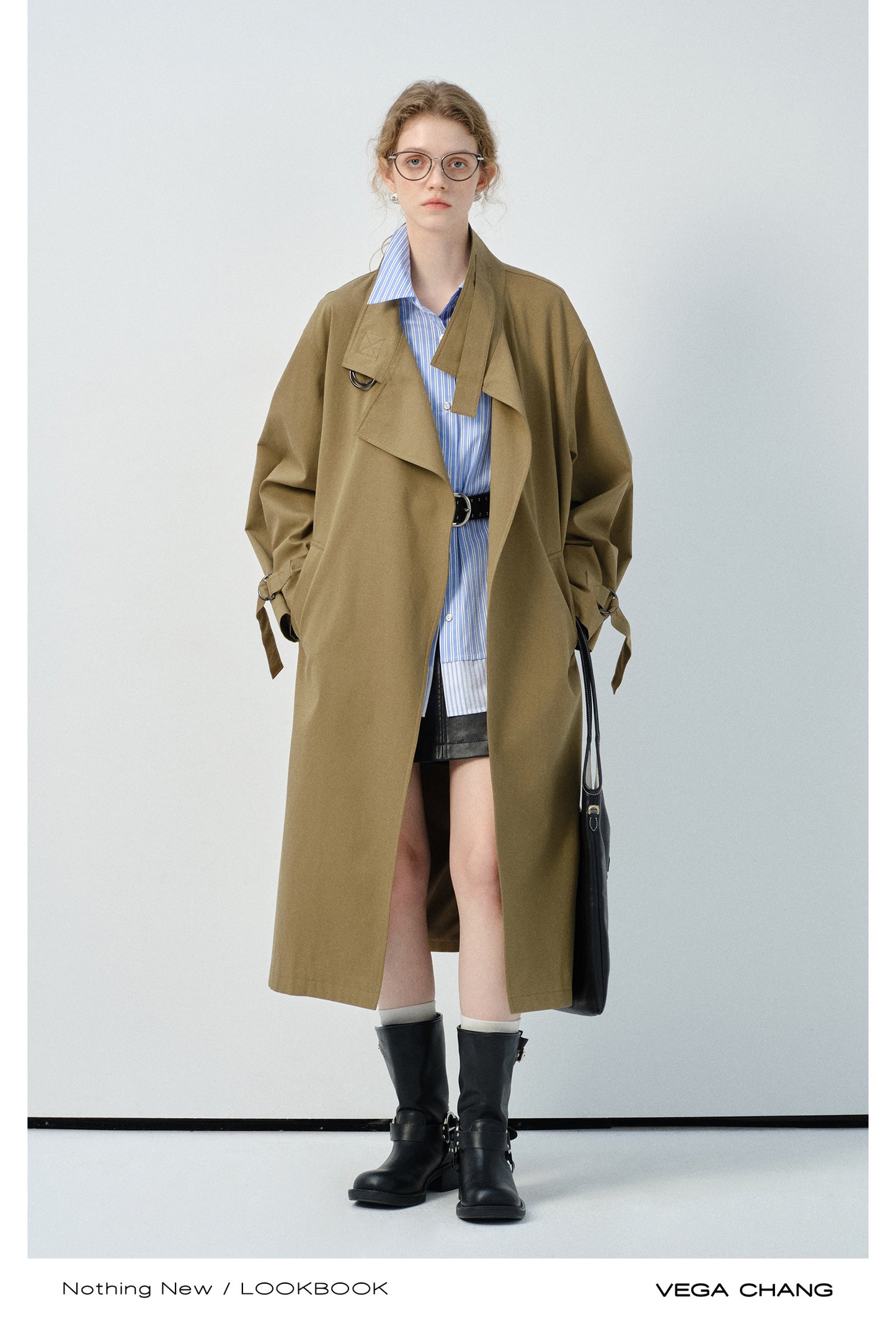 Spring Coat With Adjustable D-Ring Buckles