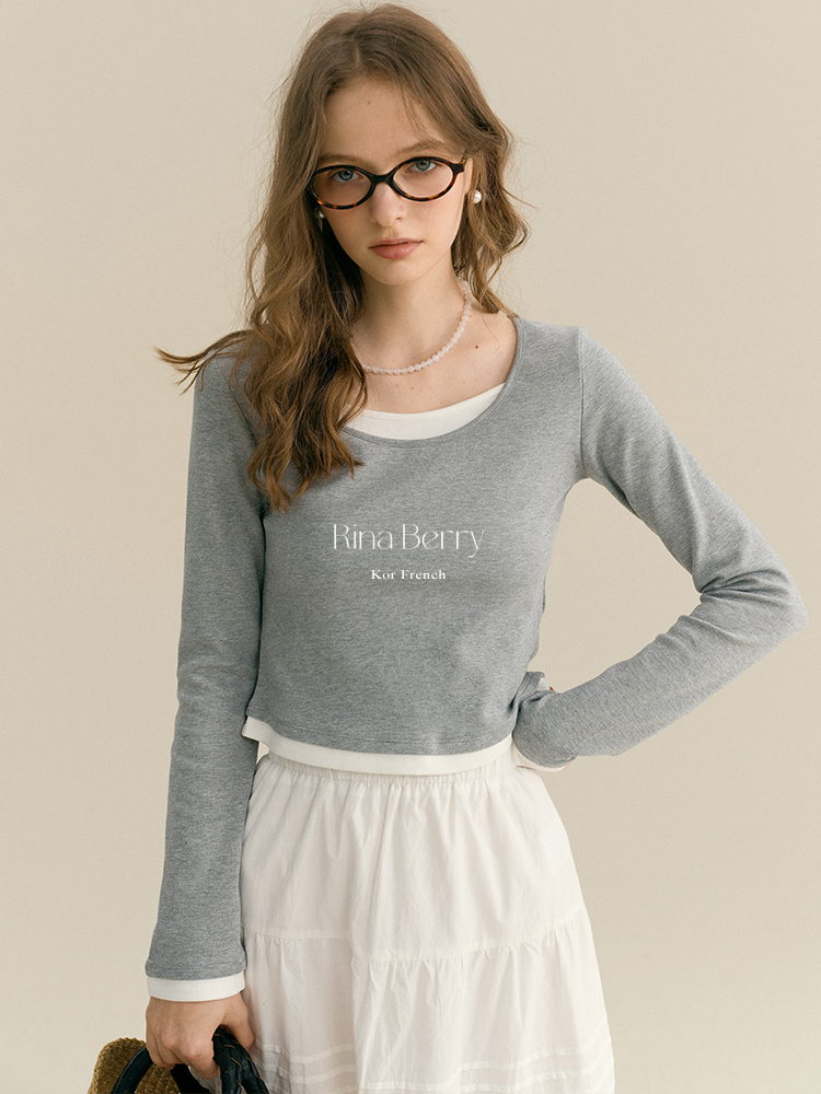 Faux Layered Casual T-Shirt