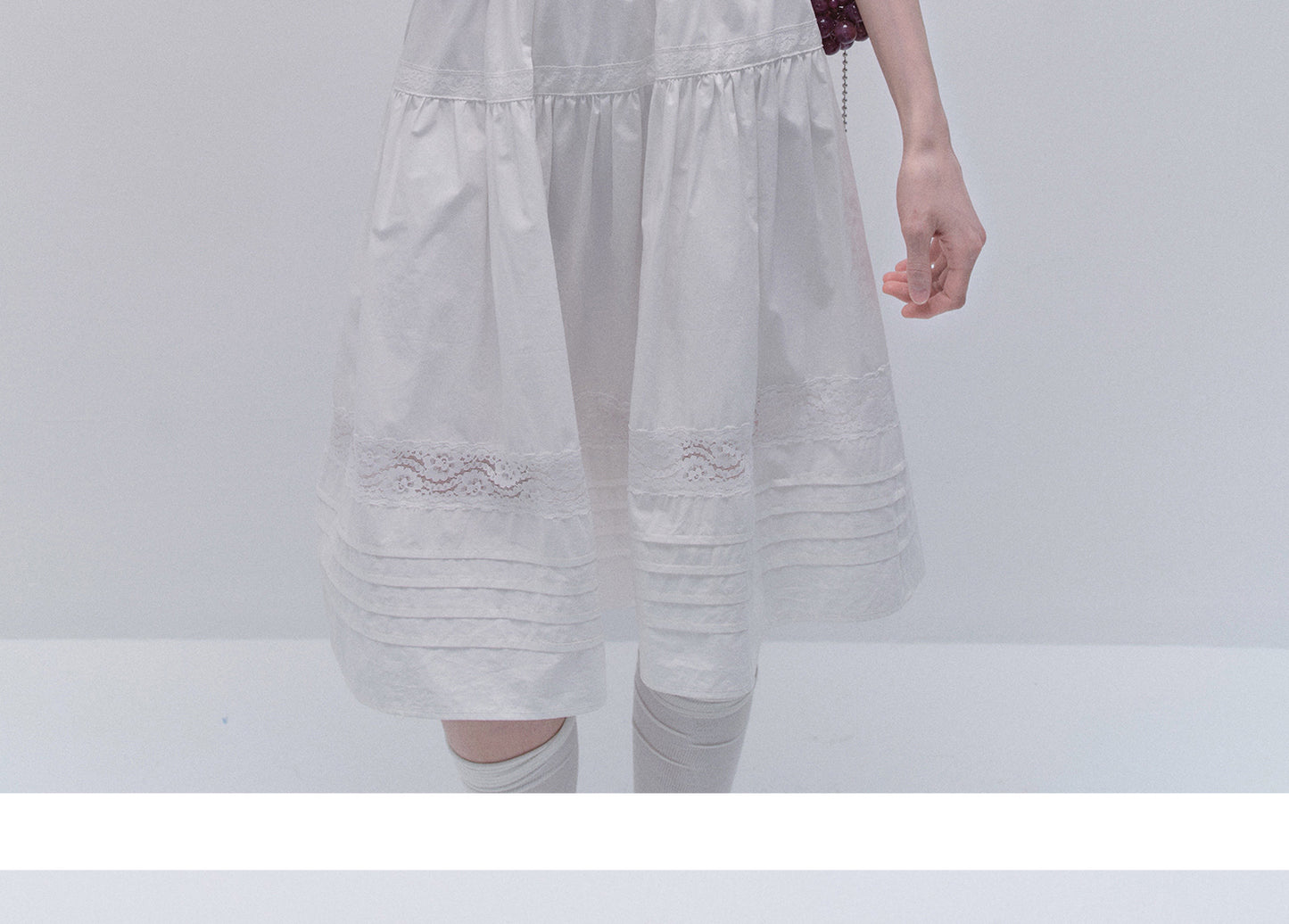 Cotton Lace Sleeveless Button-Up Top And Matching Skirt