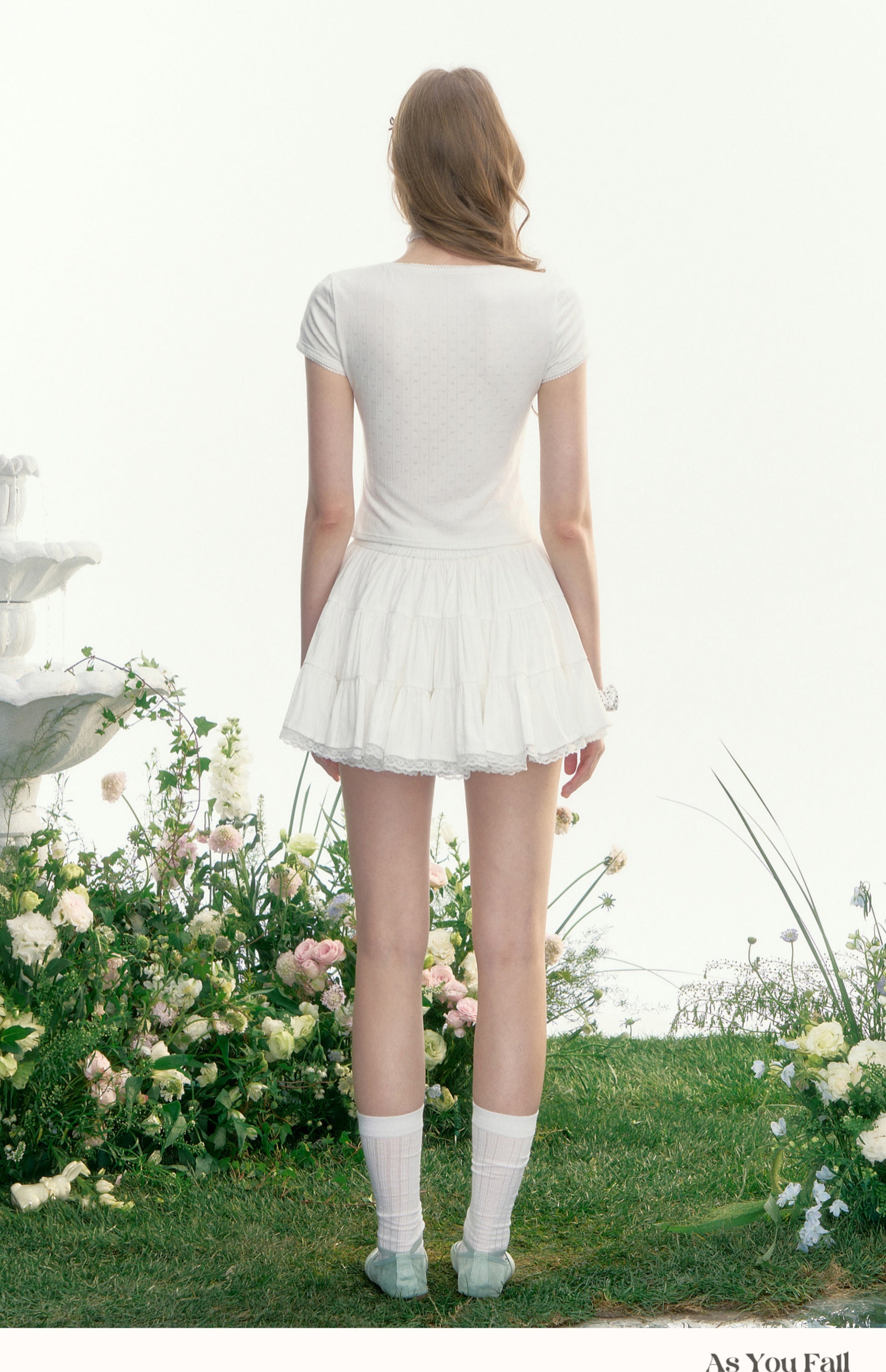 One-Tone Beaded Striped Baby Tee