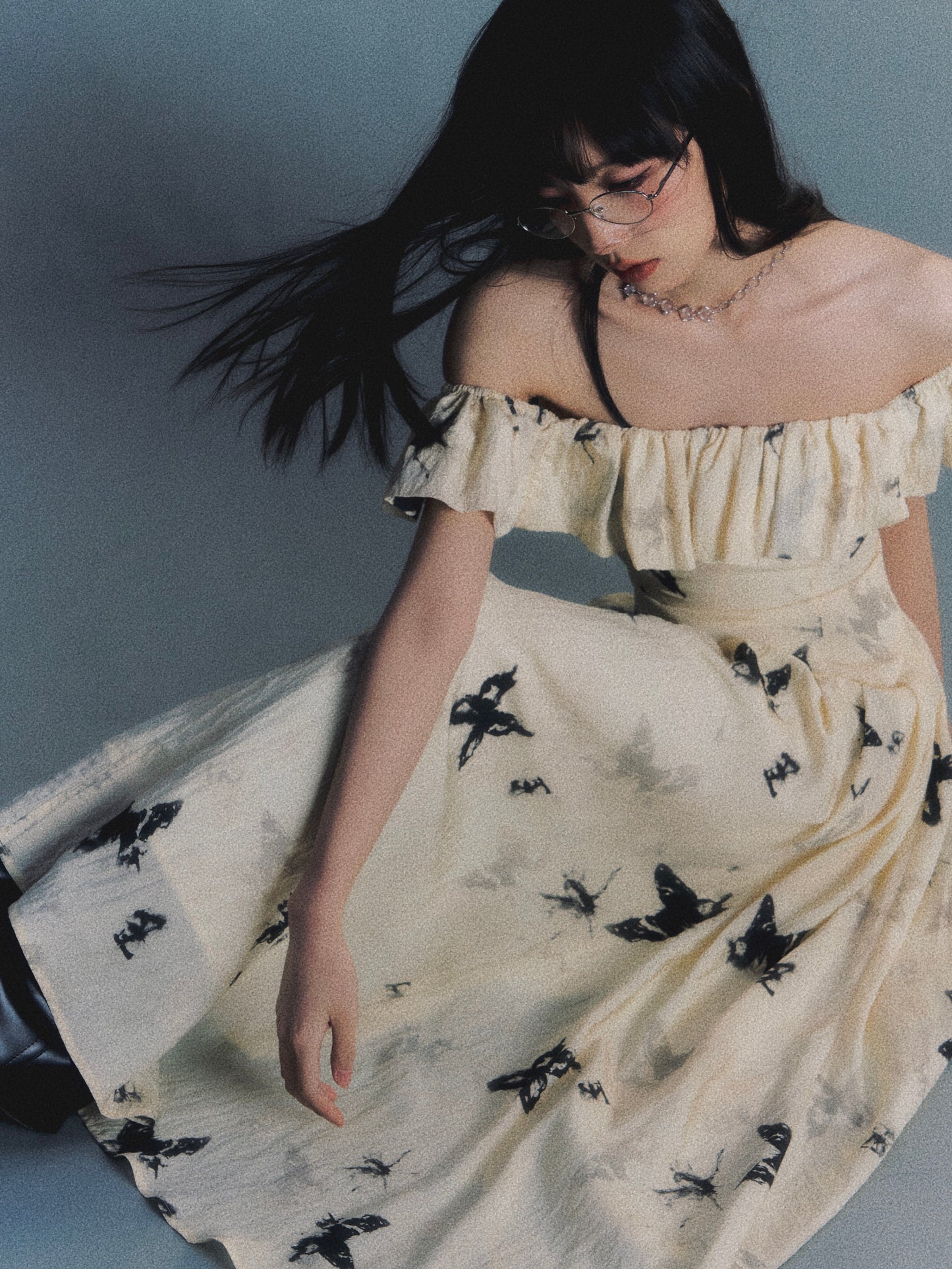 Two-Way Shoulder Butterfly Dress In Two Lengths