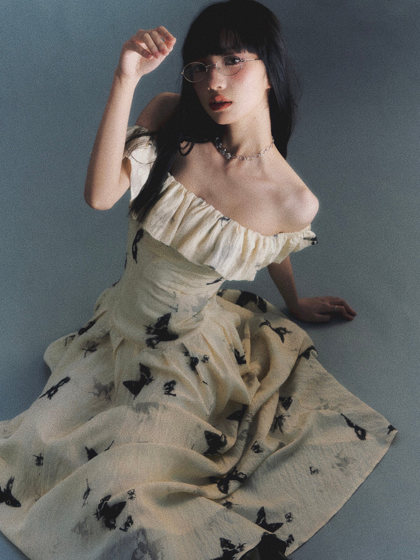 Two-Way Shoulder Butterfly Dress In Two Lengths