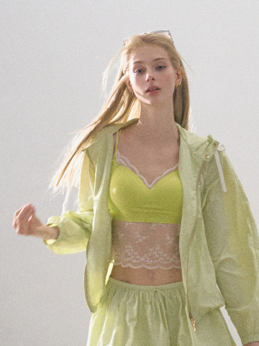 Water Resistant Hooded Jacket & Bubble Skirt