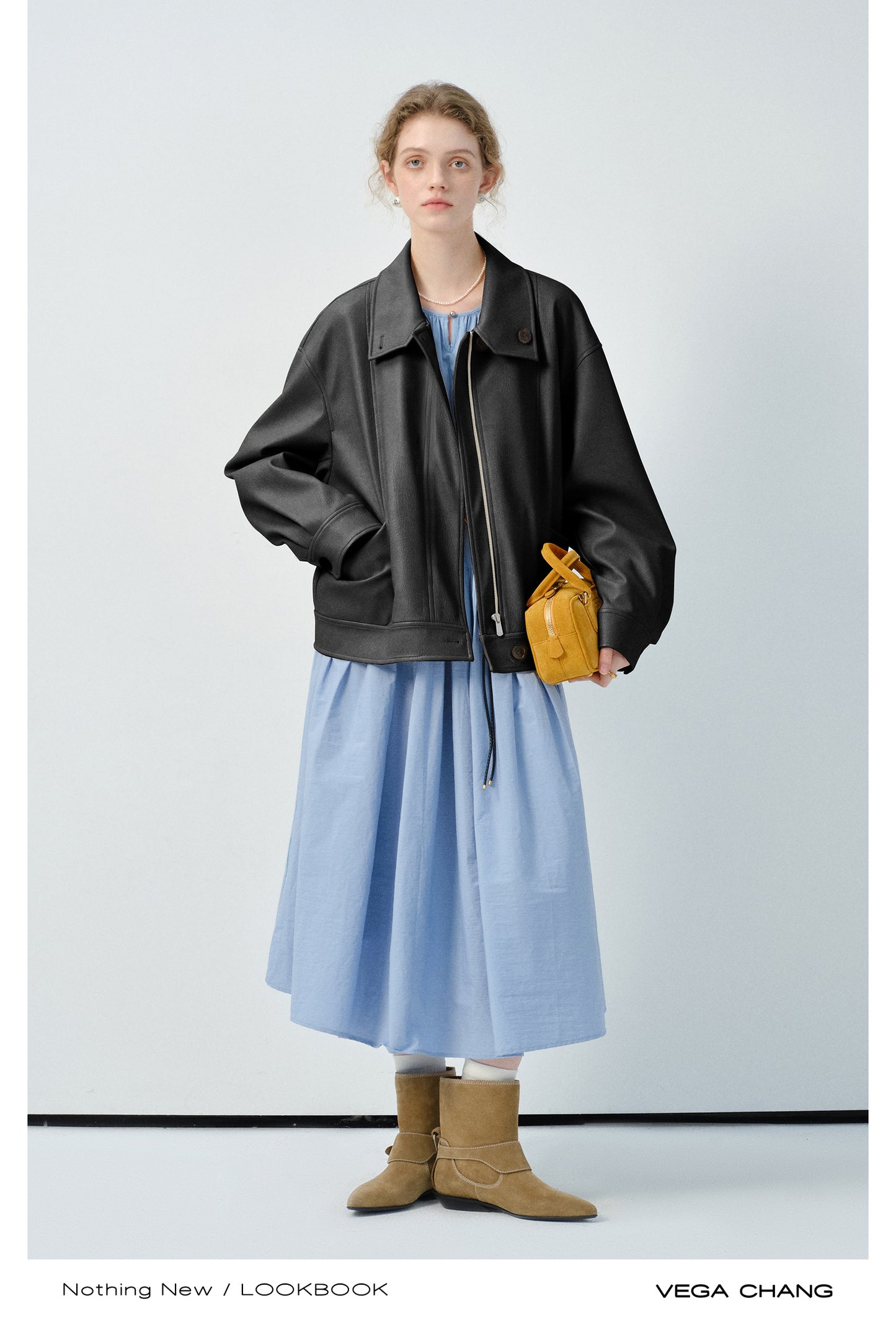 Oversized Drop Shoulder Faux Leather Jacket