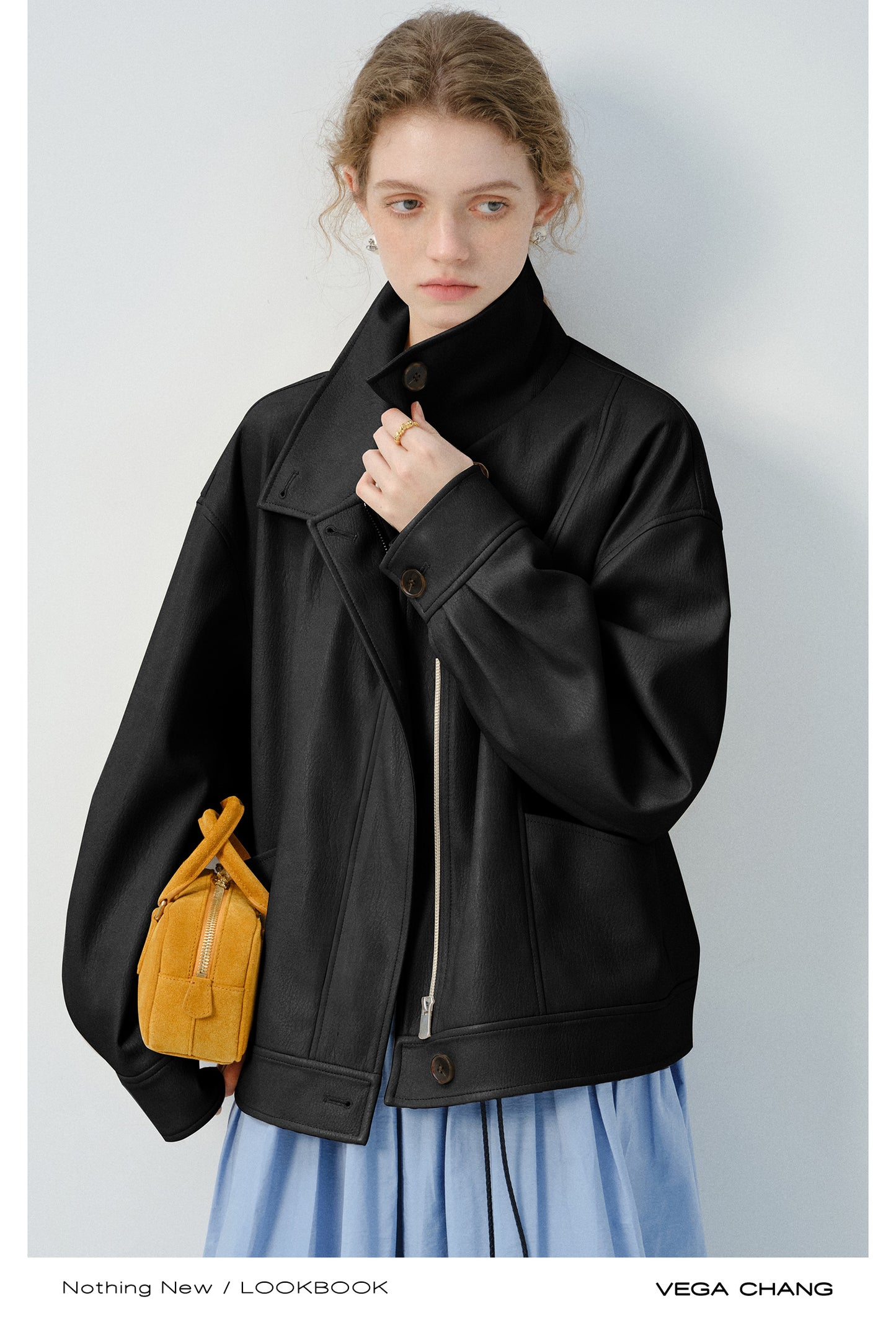 Oversized Drop Shoulder Faux Leather Jacket
