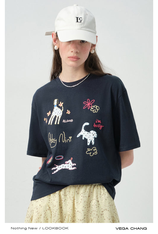 Puppy T-Shirt & Flutter Skirt