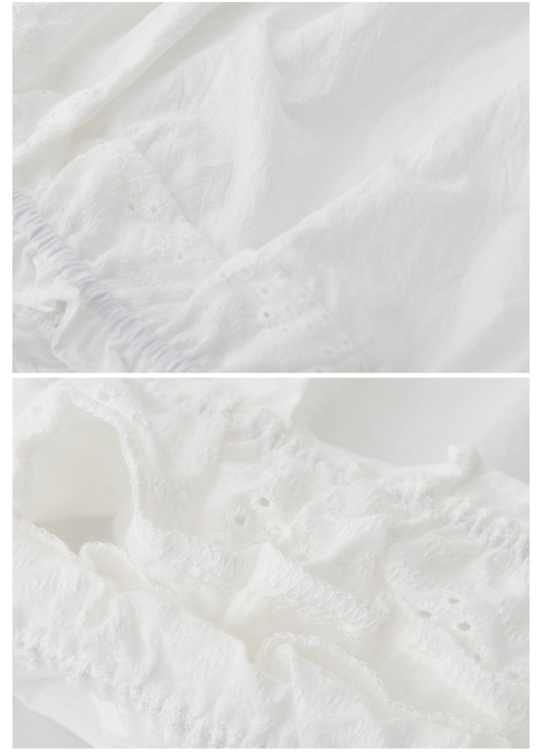 Two-Way Smocked Off-Shoulder Blouse