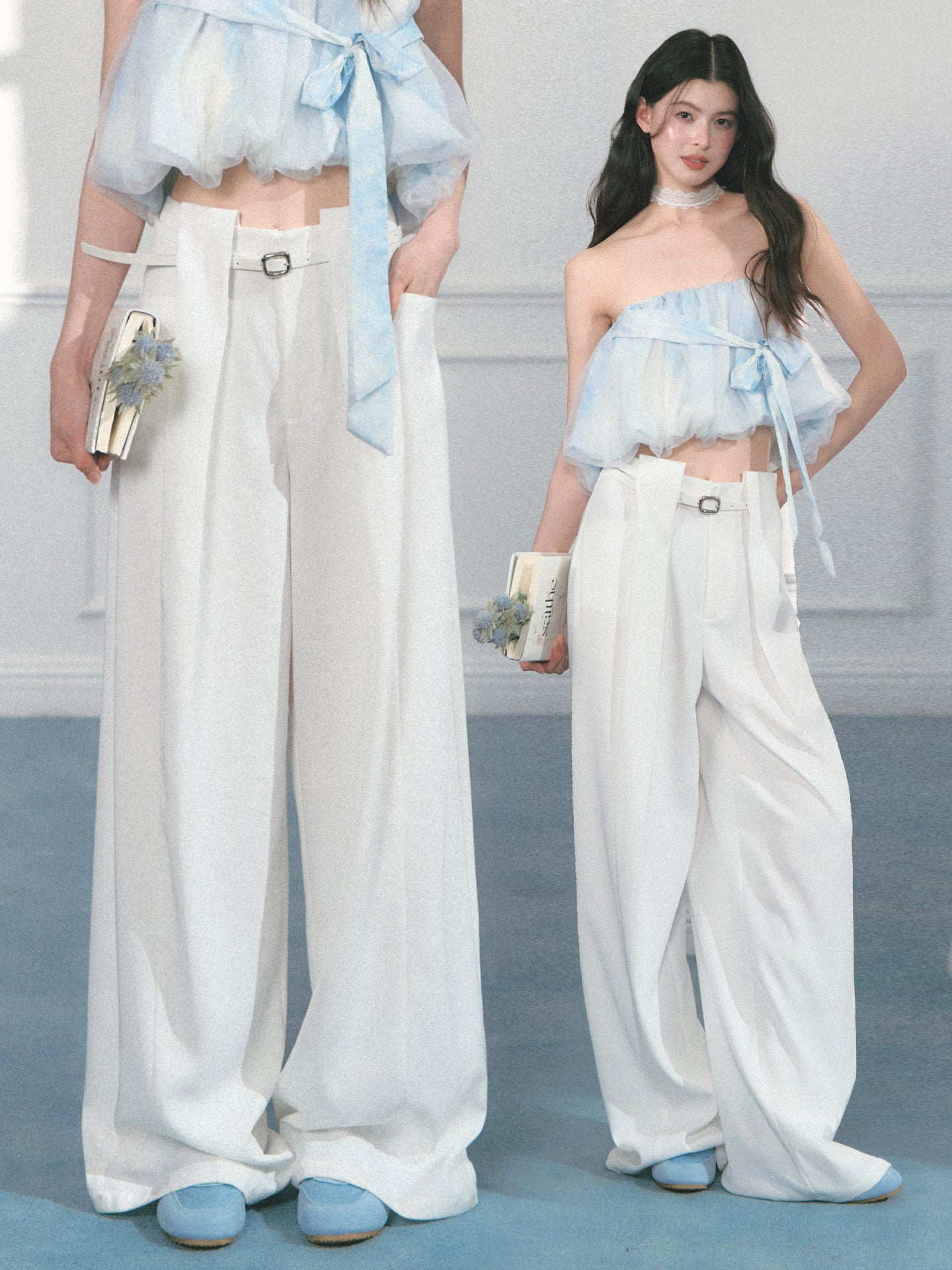 Wide-Leg Pants In Plain And Polka Dot Styles
