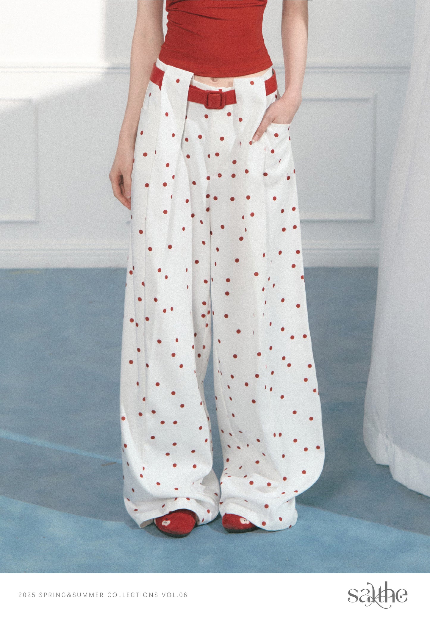 Wide-Leg Pants In Plain And Polka Dot Styles