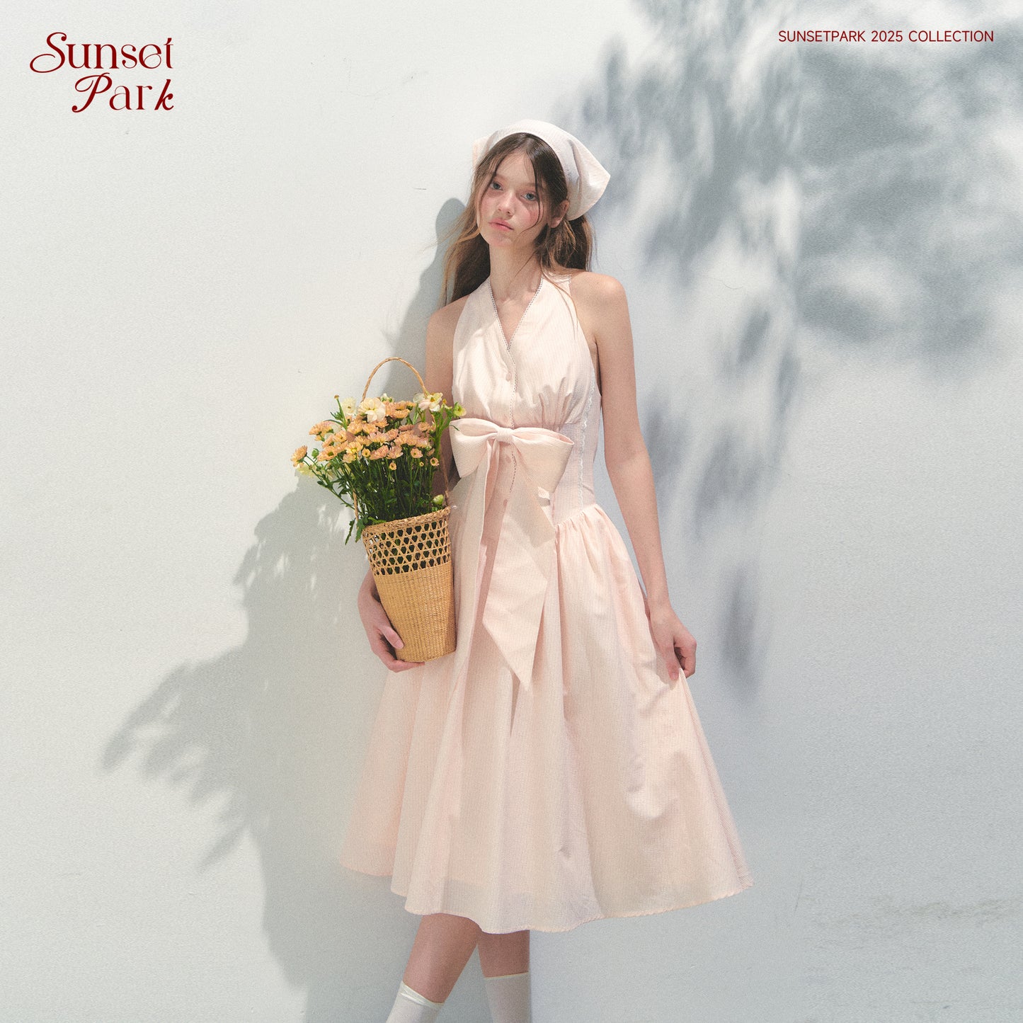 Halter Neck Dress With Detachable Large Bow