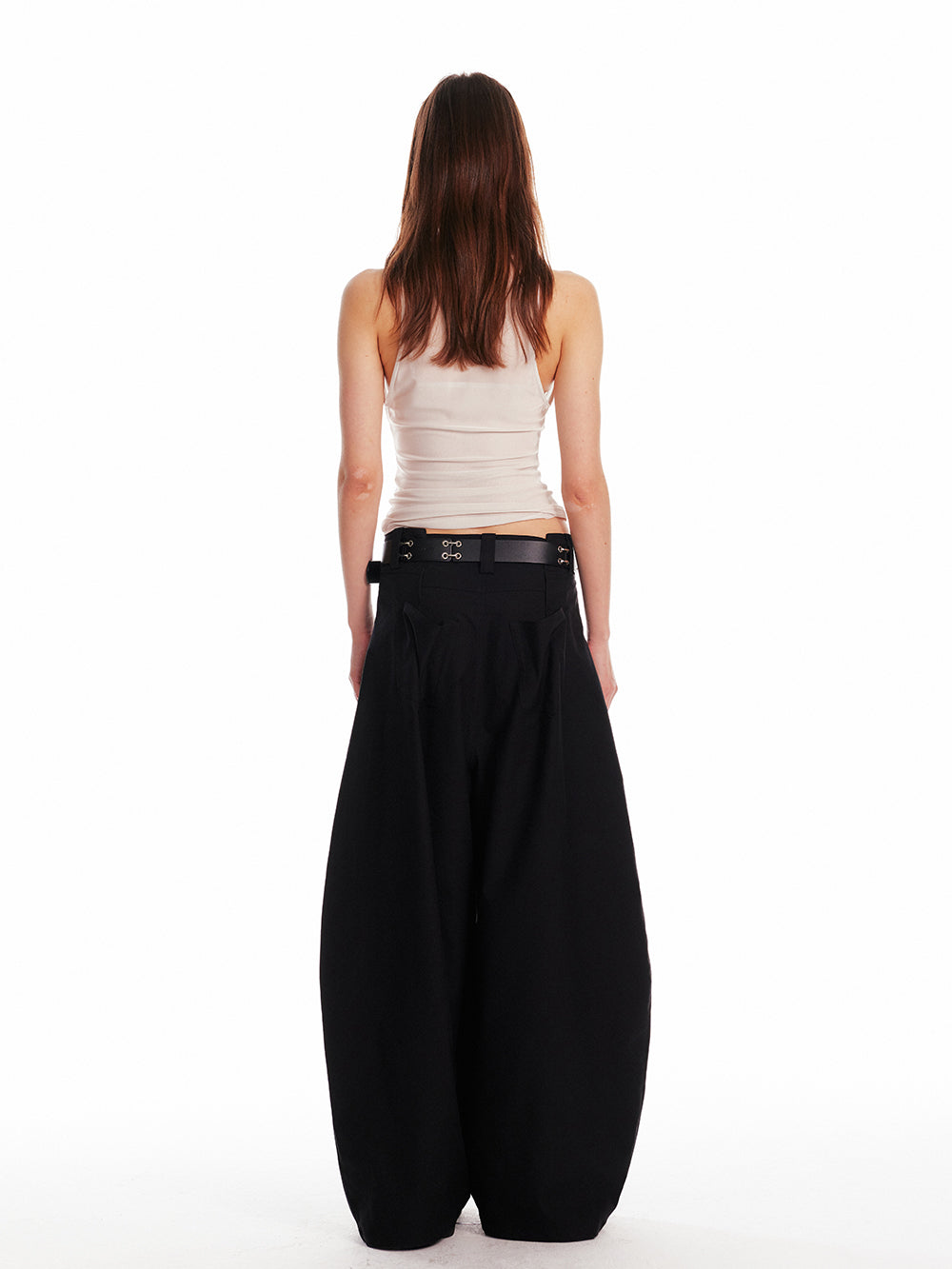 Draped Slim-Fit Top & Bra Set