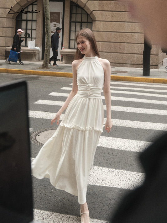 Sleeveless Tiered Dress With Gather Detail