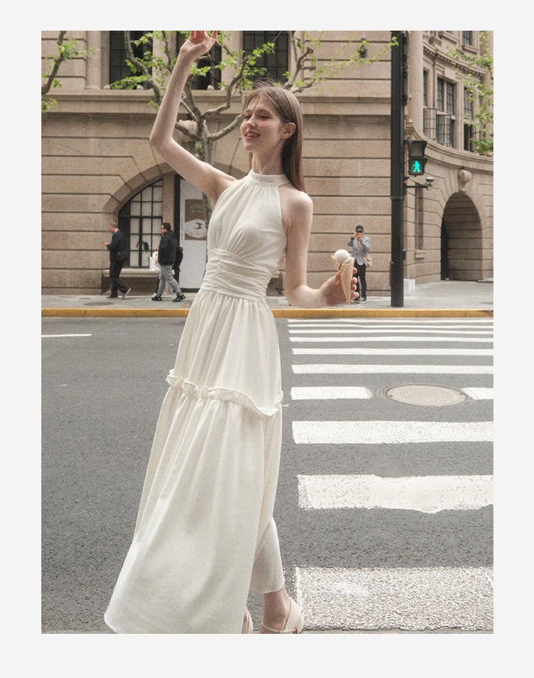Sleeveless Tiered Dress With Gather Detail