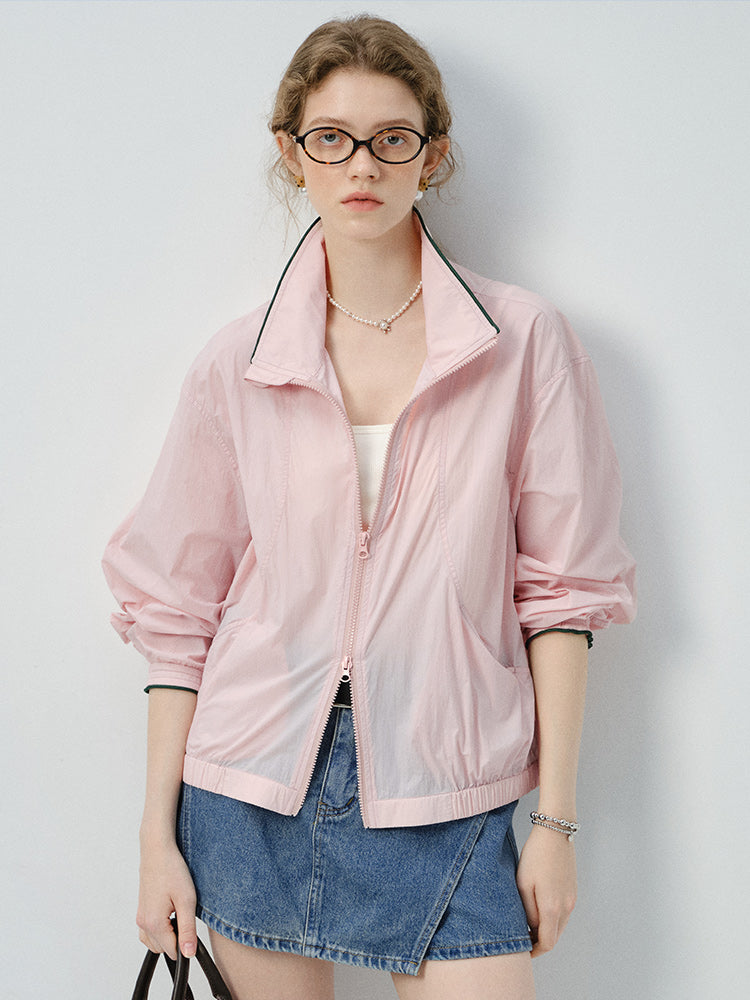 Lightweight UPF 50+ Sun Jacket With Contrast Trim