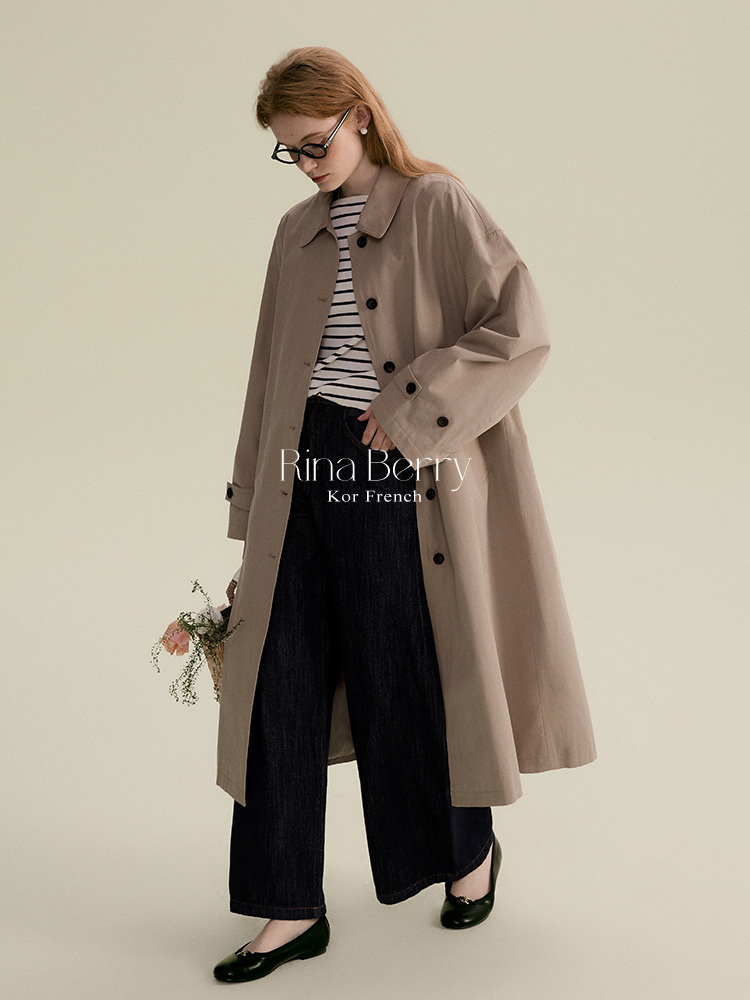 Washed Pure Cotton Wide-Leg Jeans