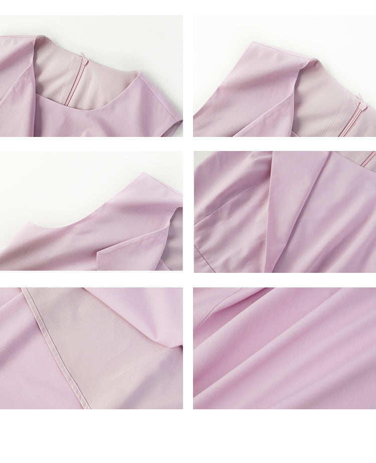 Sleeveless Dress With Fold Detail