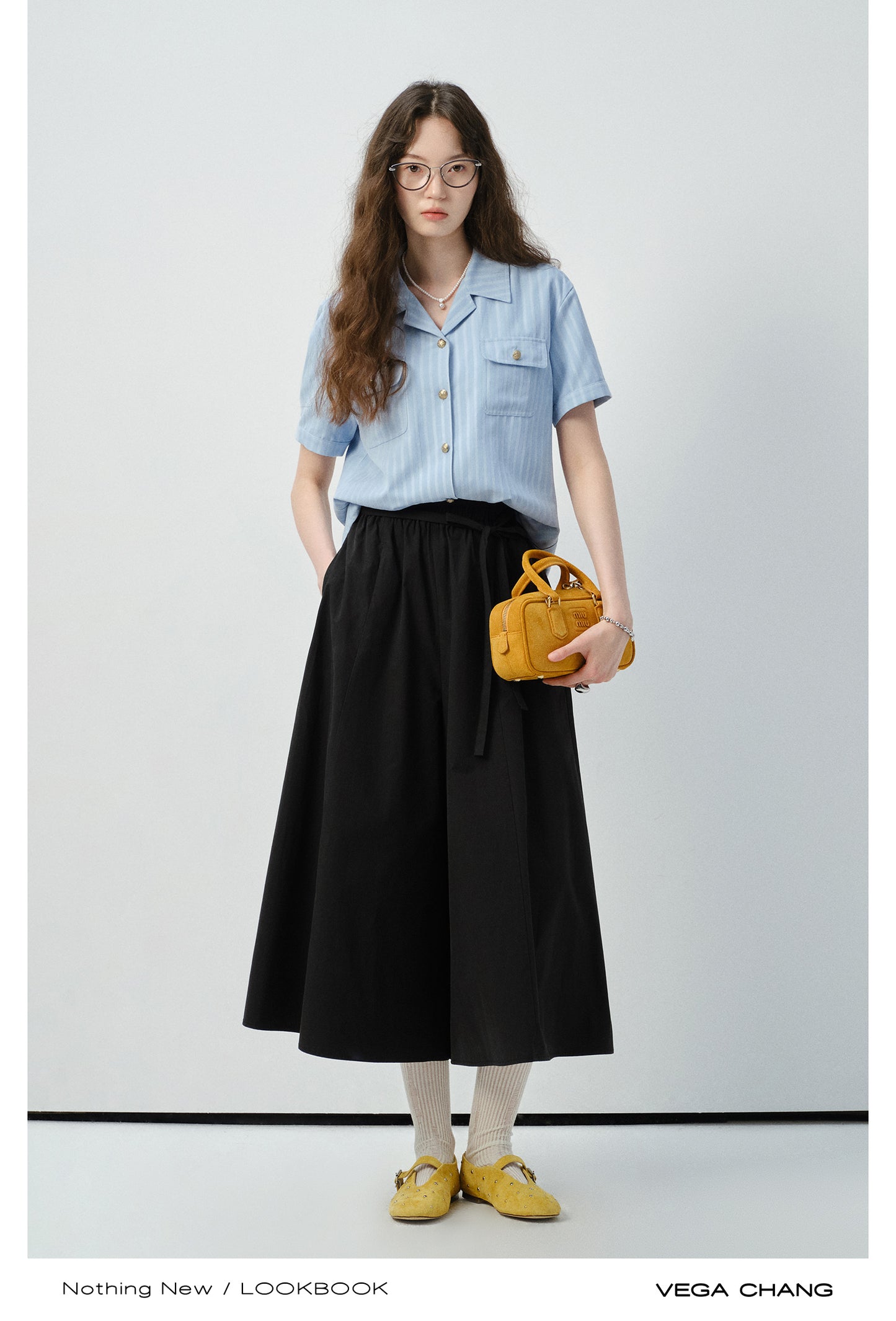 Striped Short-Sleeve Shirt With Flap Pocket