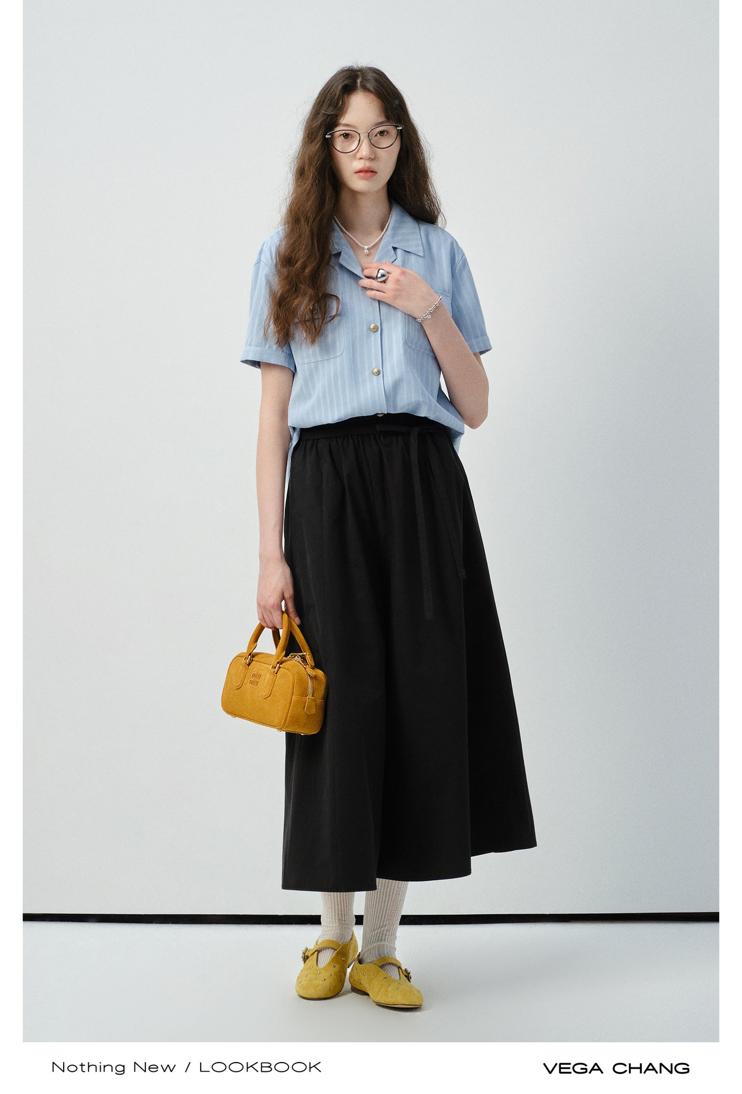 Striped Short-Sleeve Shirt With Flap Pocket