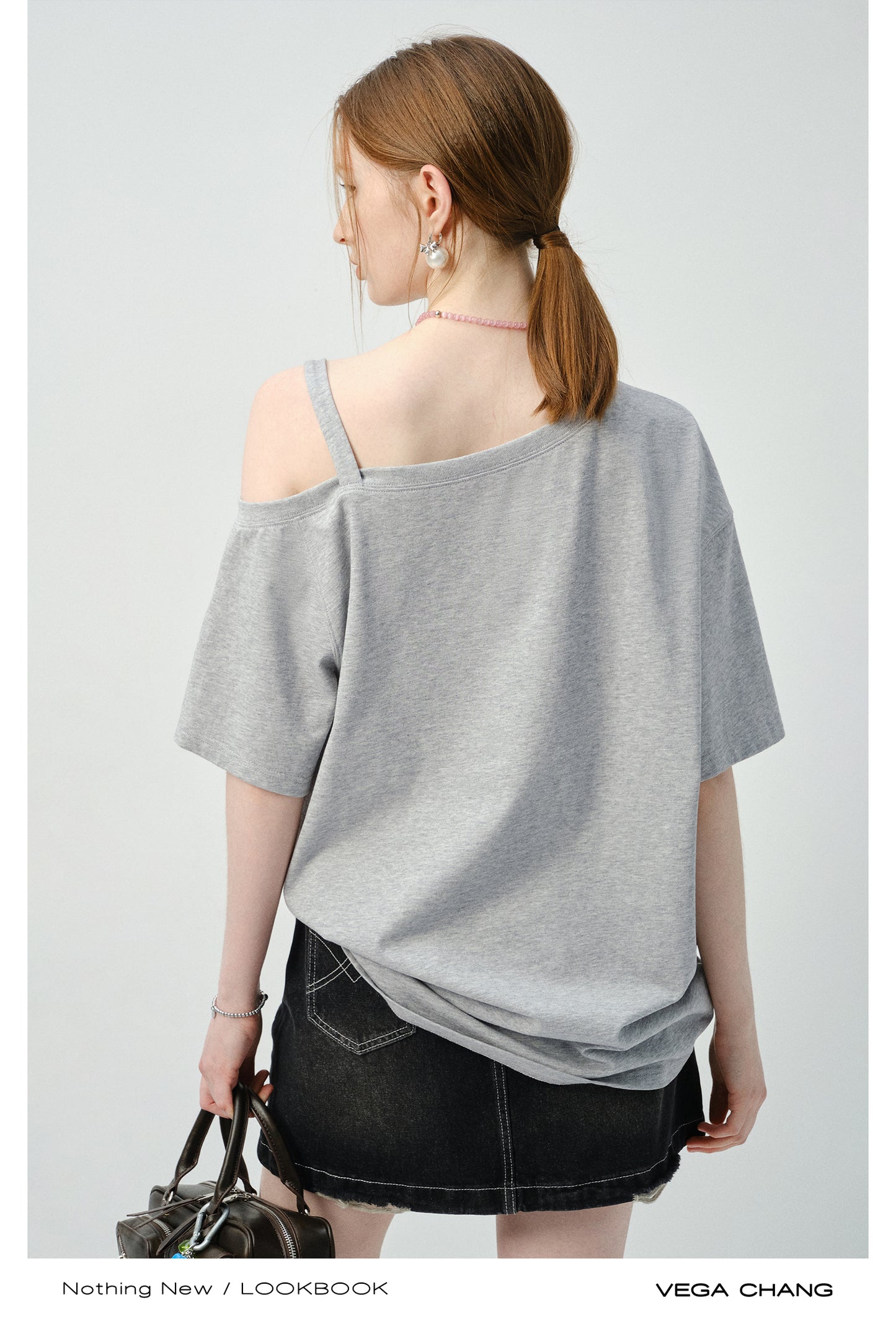 Asymmetric Dog Print T-Shirt With Single Strap