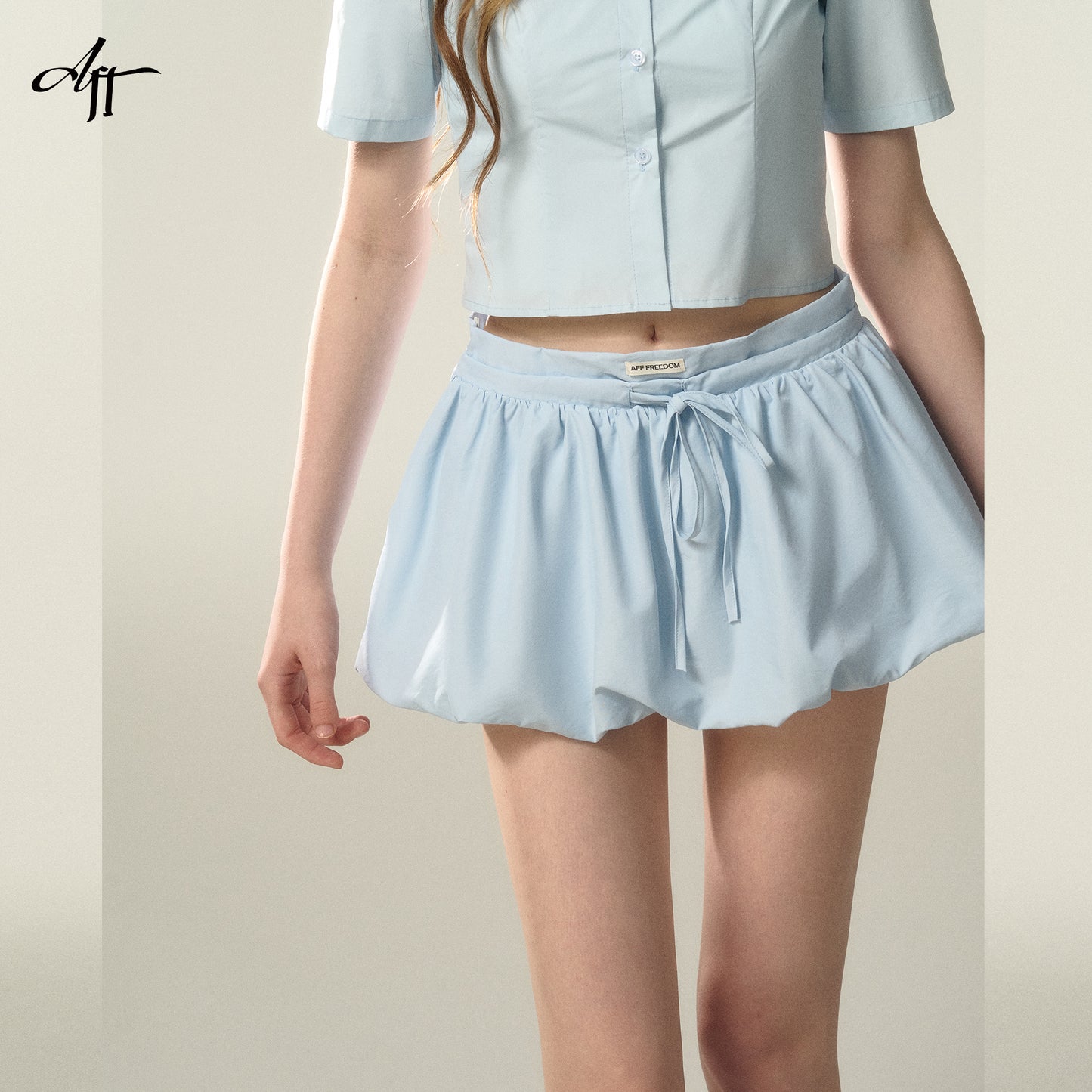 Nylon Balloon Mini Skirt With Insert Shorts