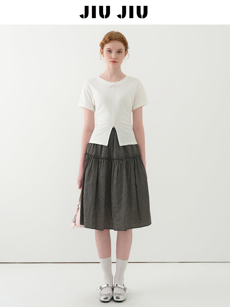 2-Tier Gathered Flare Skirt In 3 Variations