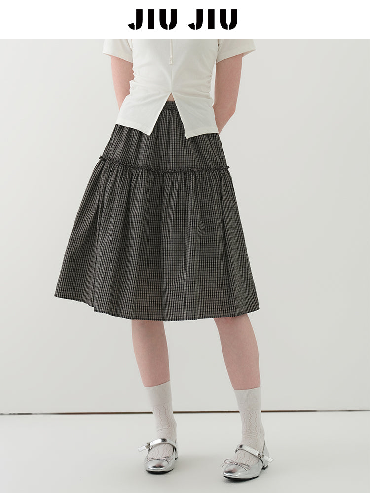 2-Tier Gathered Flare Skirt In 3 Variations