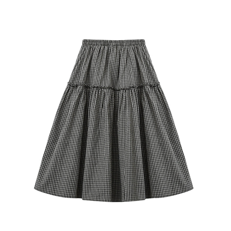 2-Tier Gathered Flare Skirt In 3 Variations