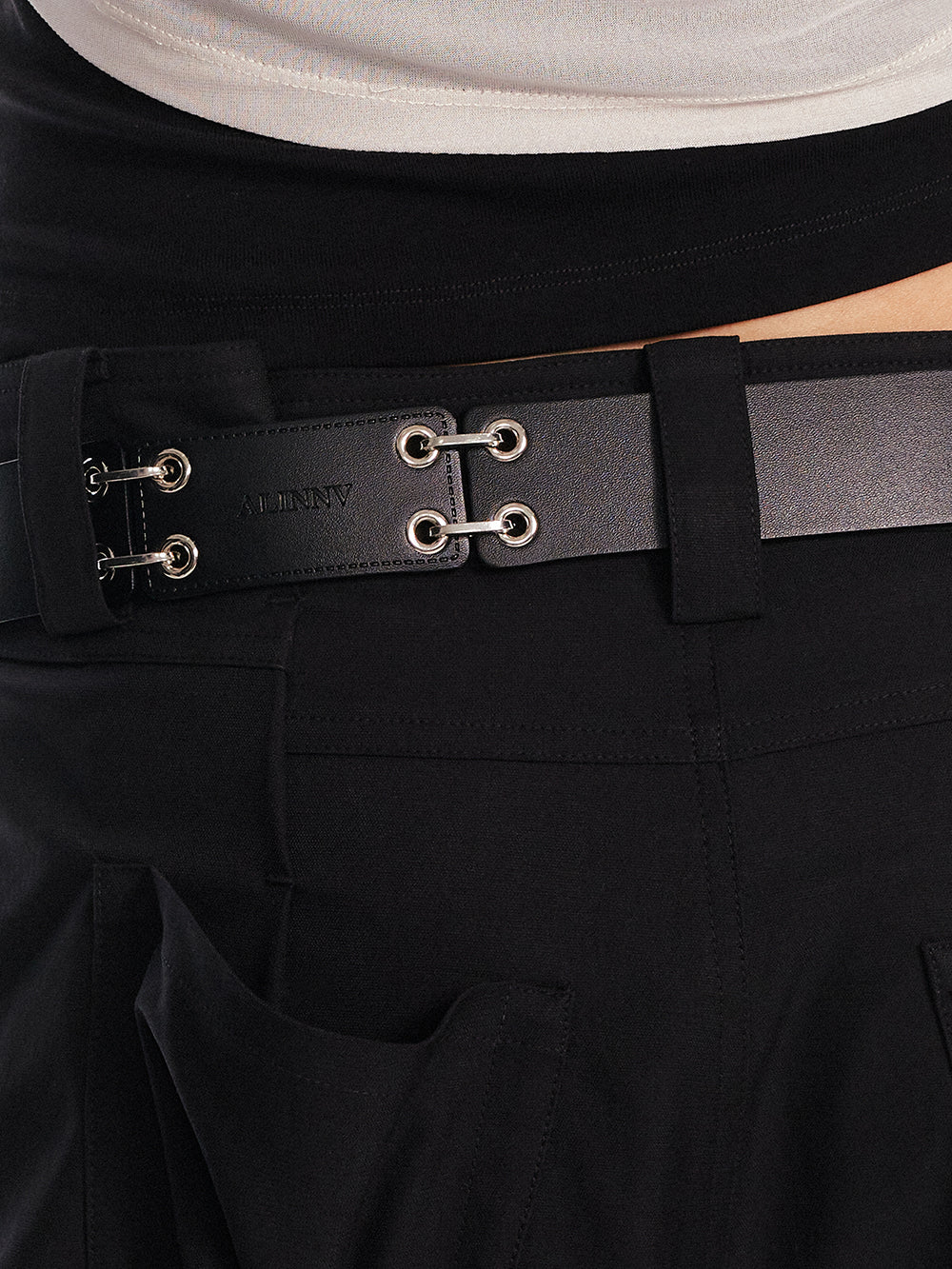 Cow Leather Belt With Metal Links