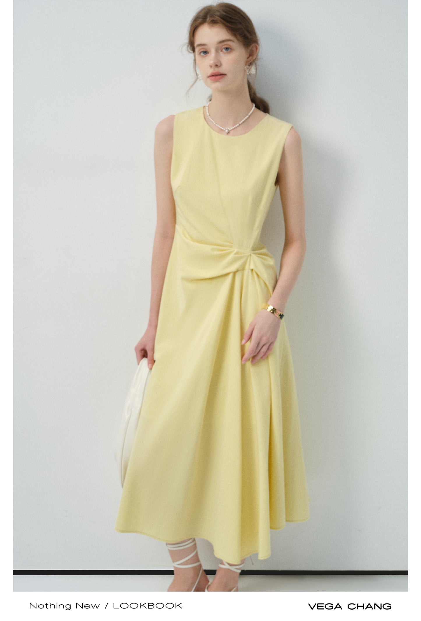 Gathered Detail Sleeveless Dress