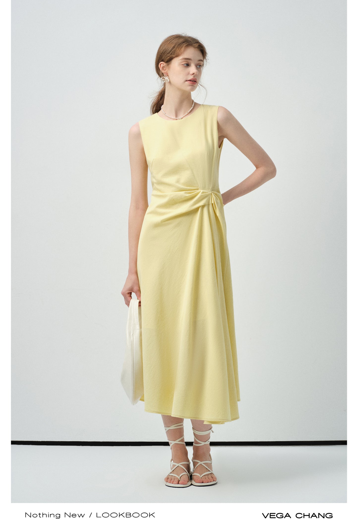 Gathered Detail Sleeveless Dress