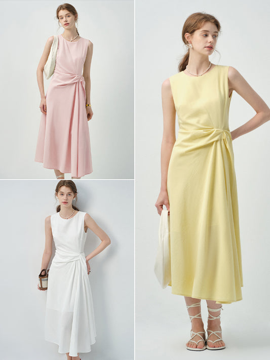 Gathered Detail Sleeveless Dress