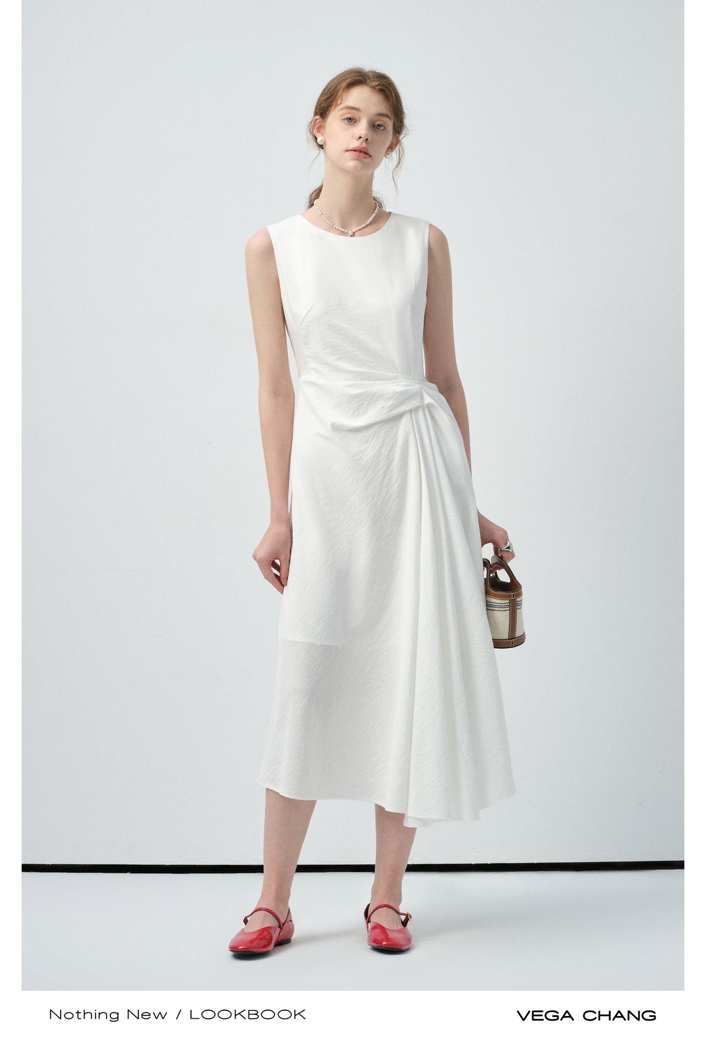 Gathered Detail Sleeveless Dress