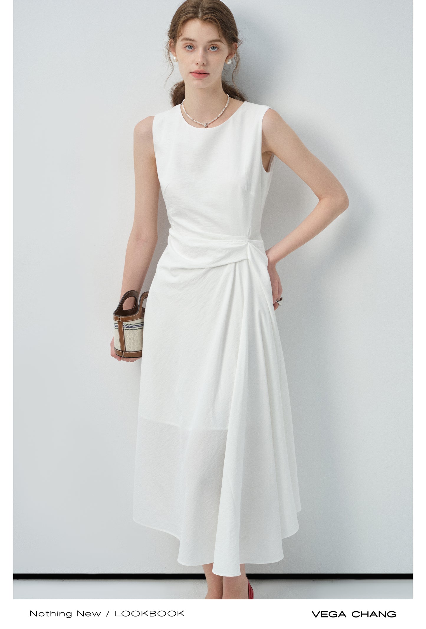Gathered Detail Sleeveless Dress