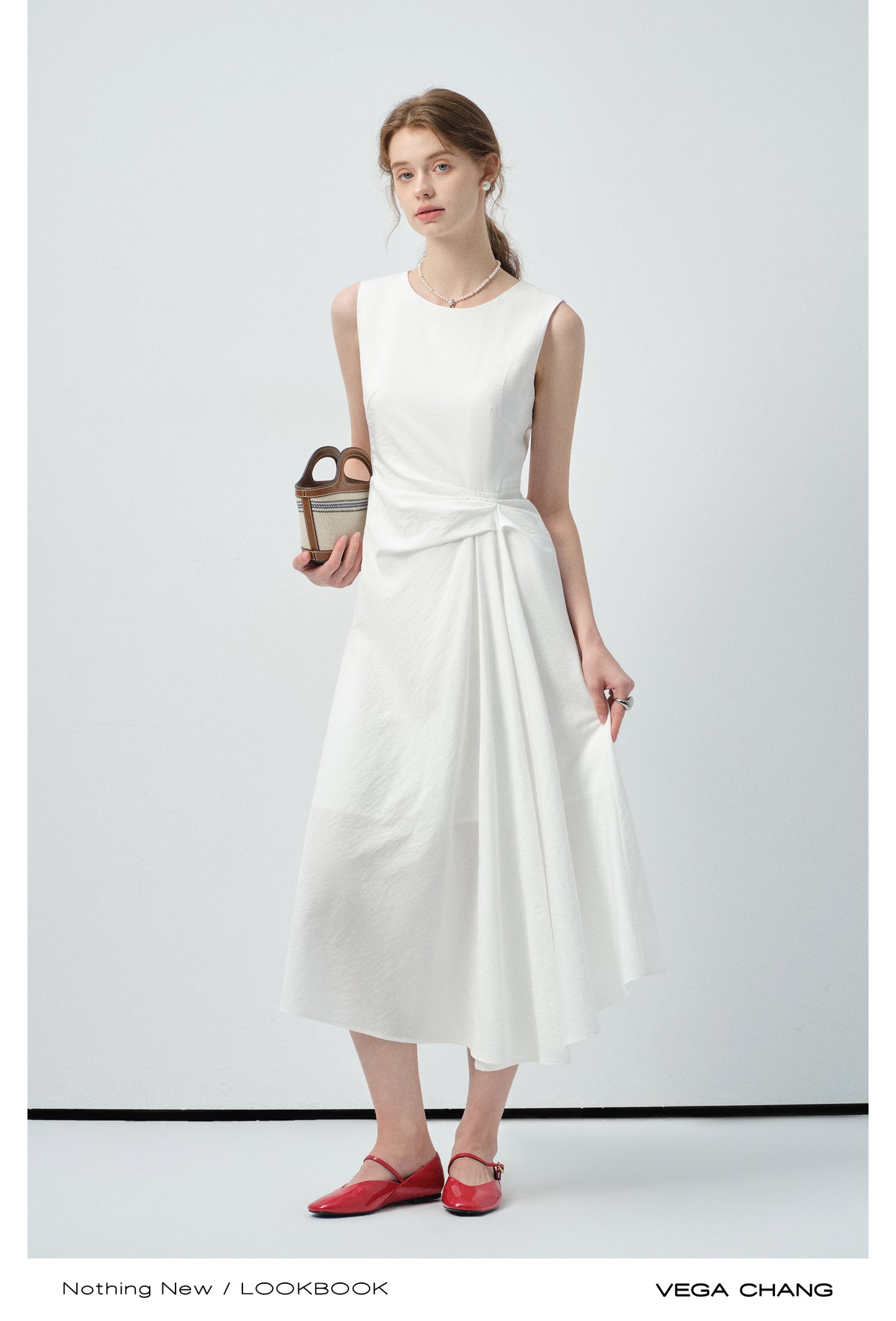 Gathered Detail Sleeveless Dress