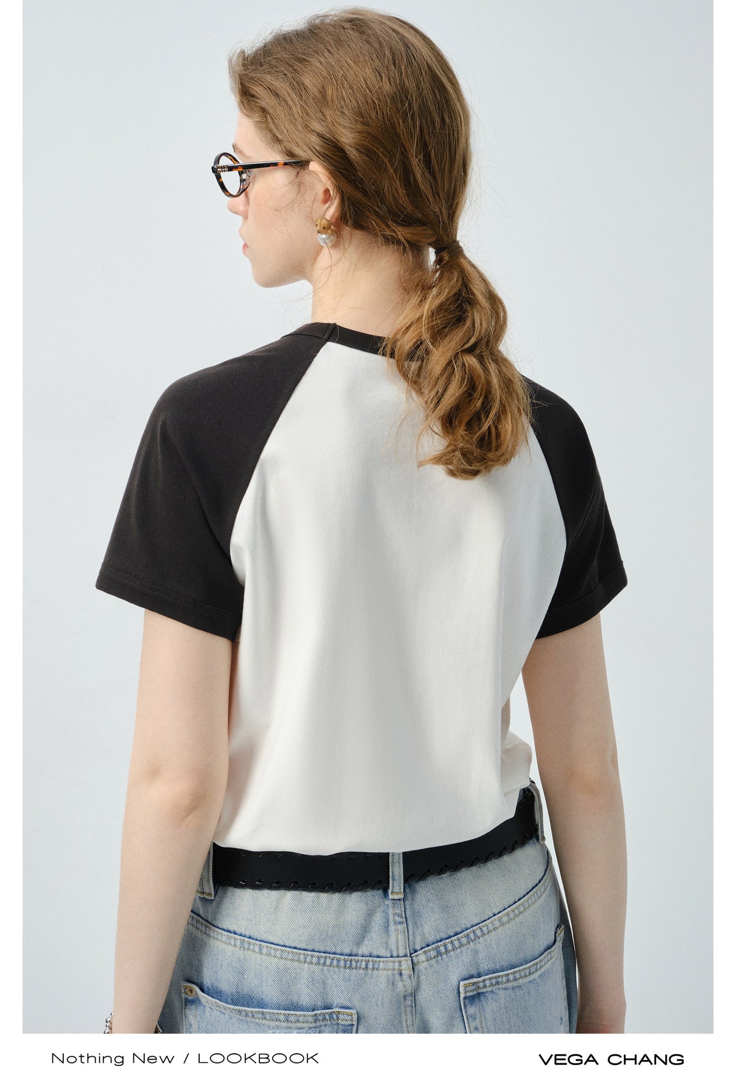 Graphic Printed T-Shirt With Contrast Raglan Sleeves