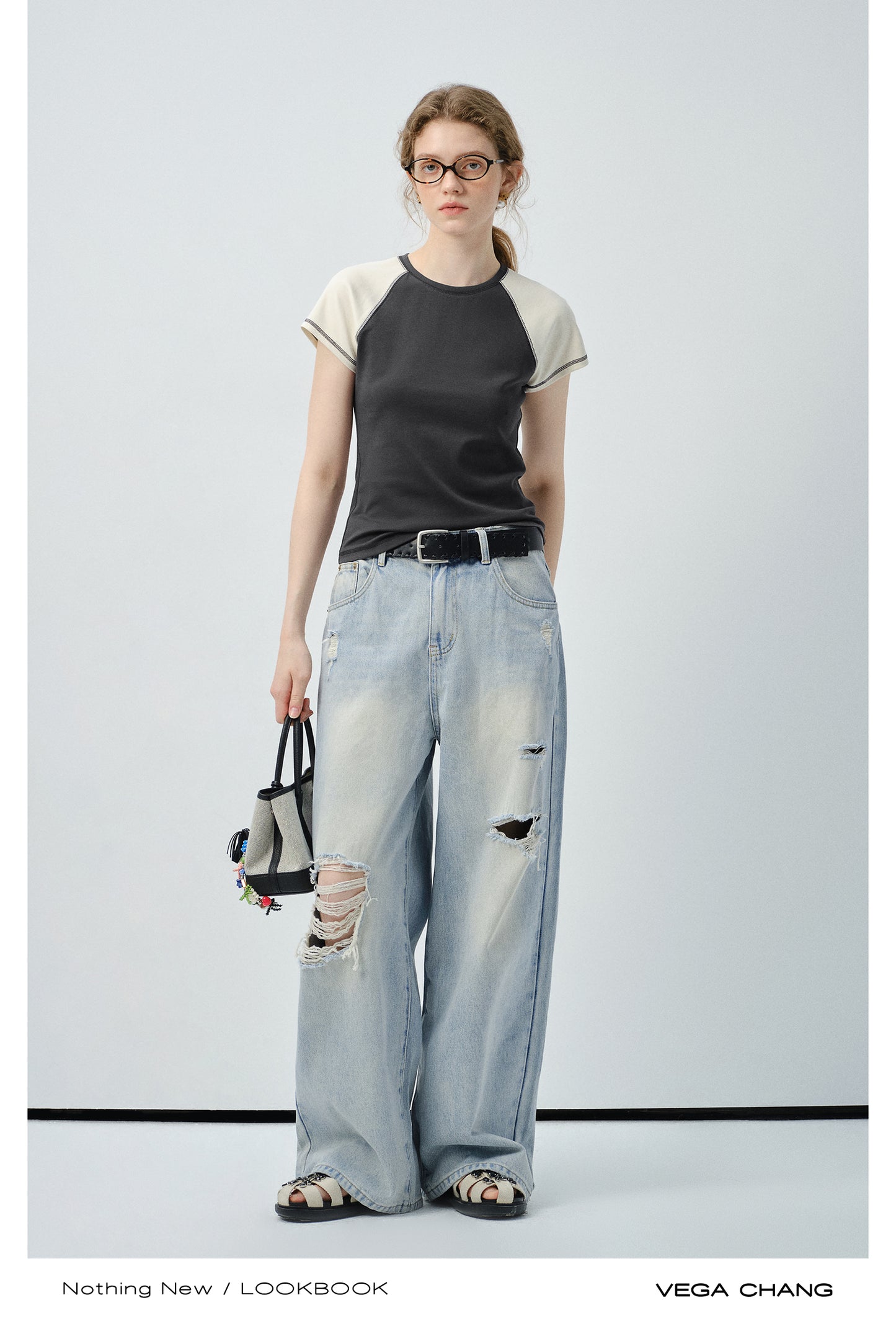 Contrast Color Raglan T-Shirt