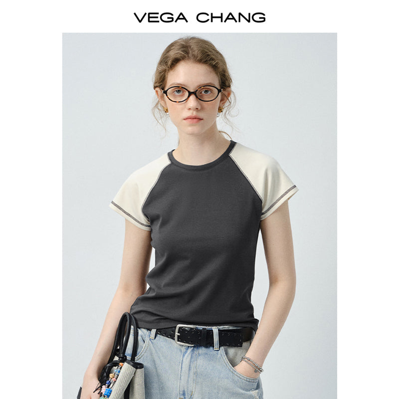 Contrast Color Raglan T-Shirt