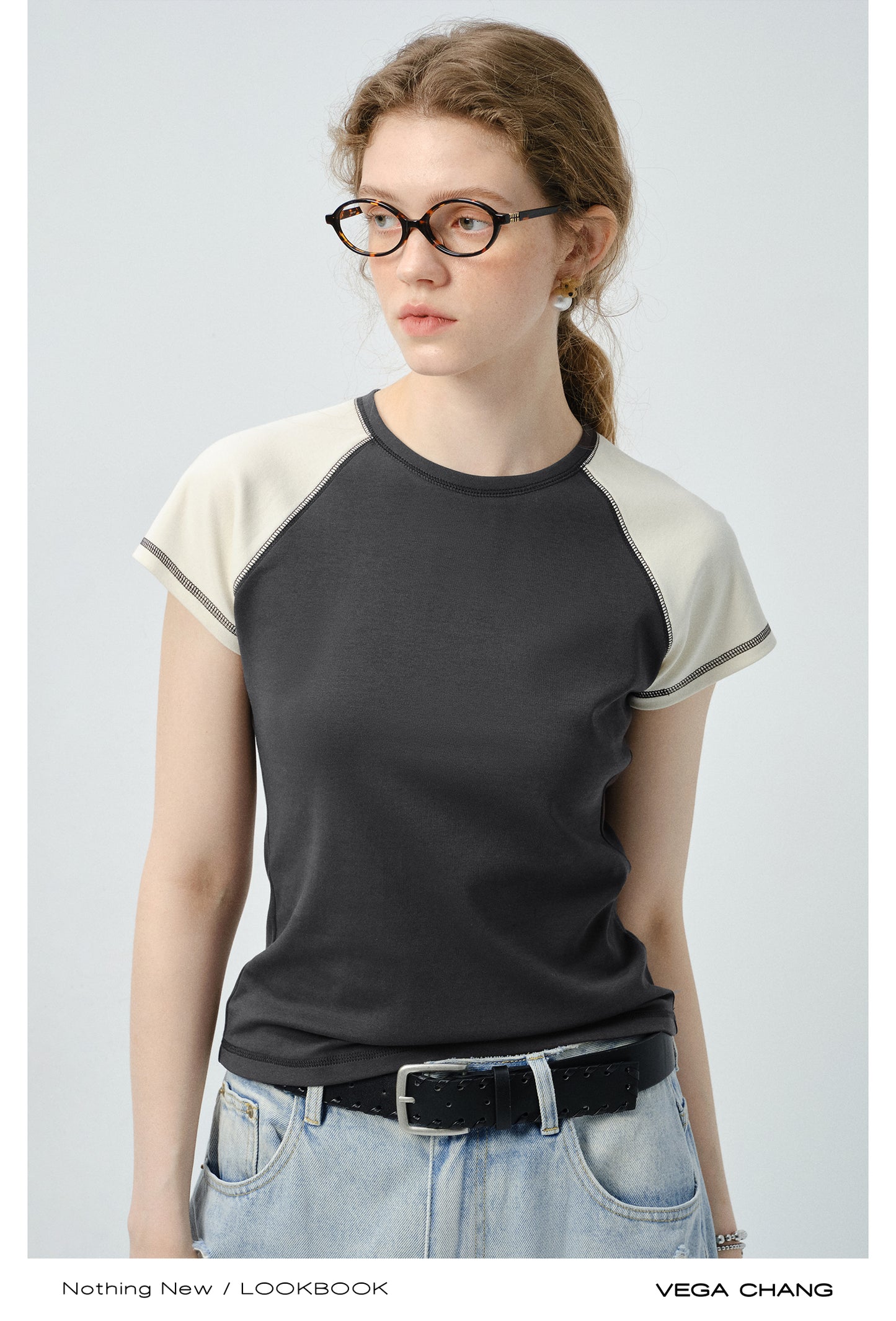 Contrast Color Raglan T-Shirt
