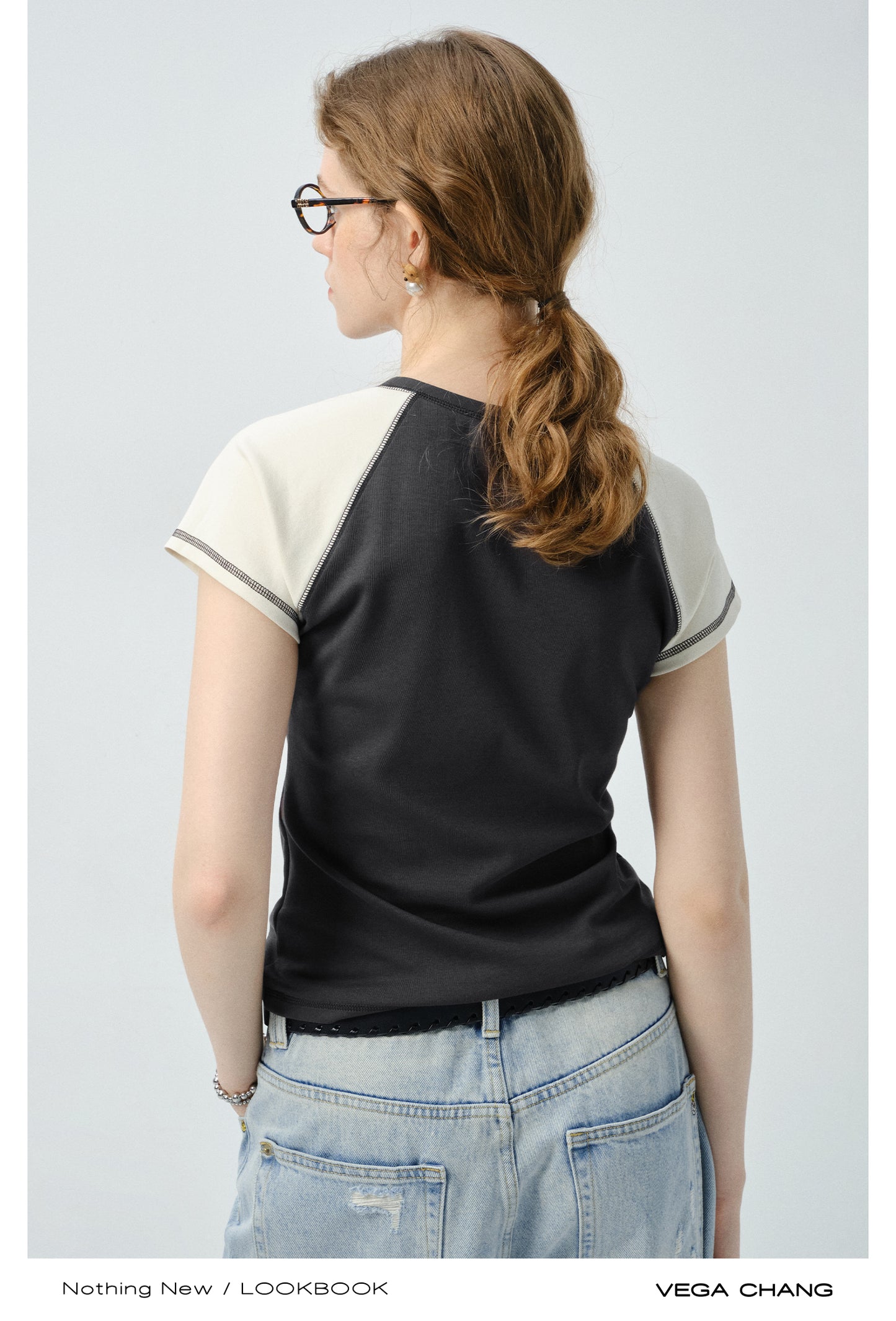 Contrast Color Raglan T-Shirt