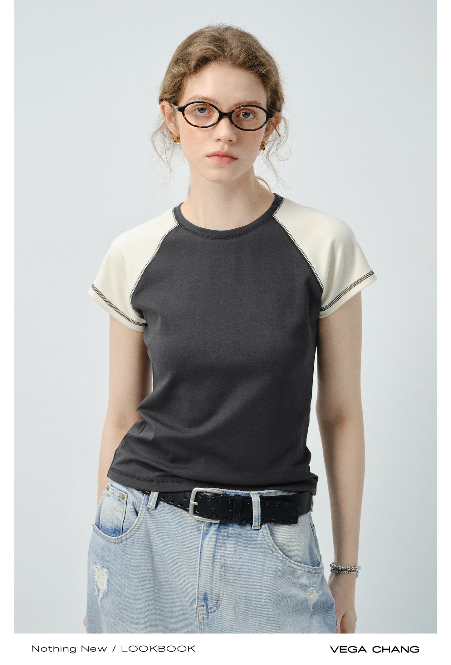 Contrast Color Raglan T-Shirt