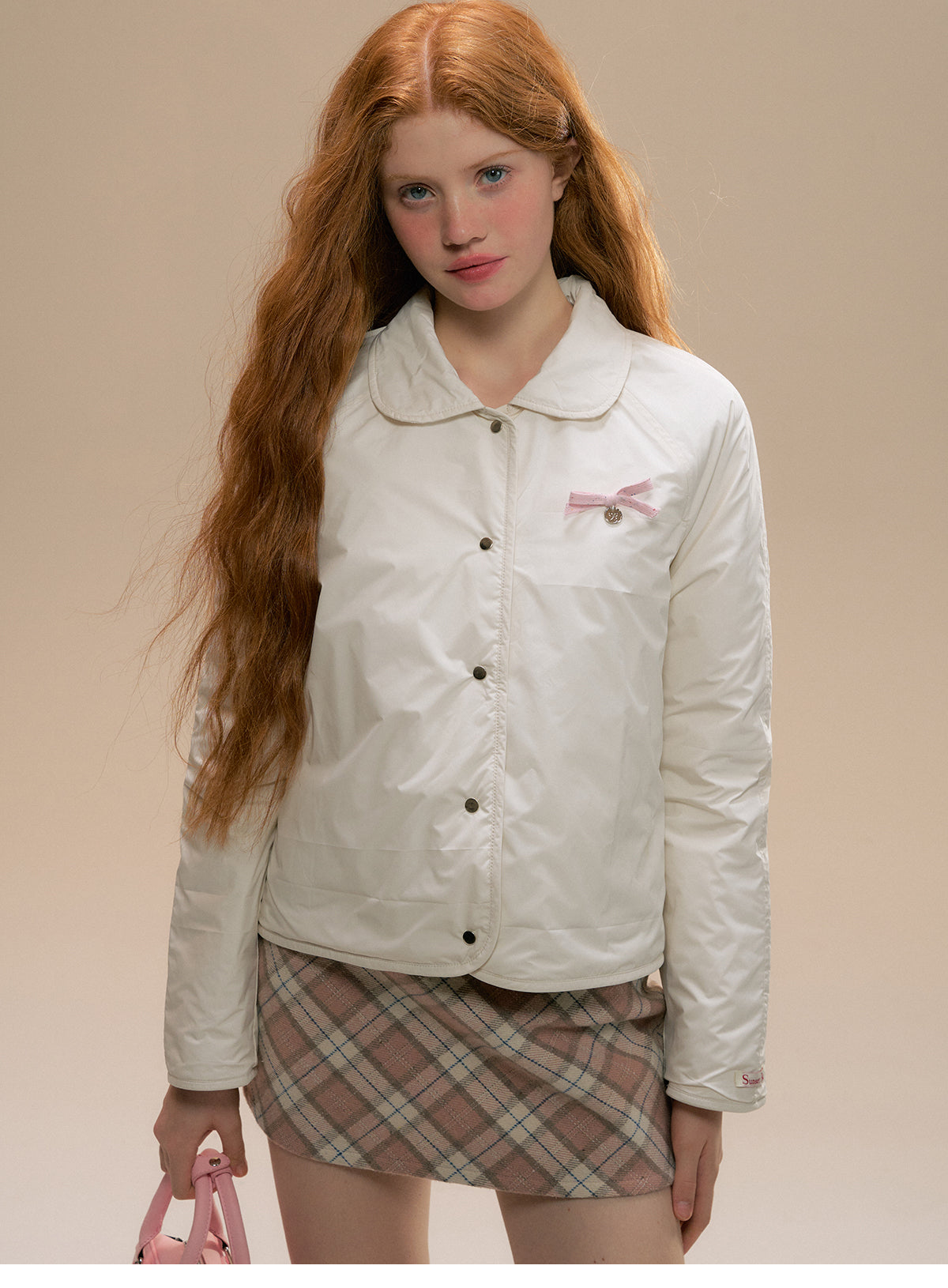 Reversible Quilted Jacket With Floral Design