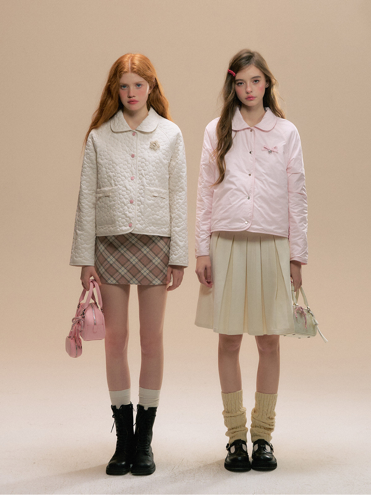 Reversible Quilted Jacket With Floral Design