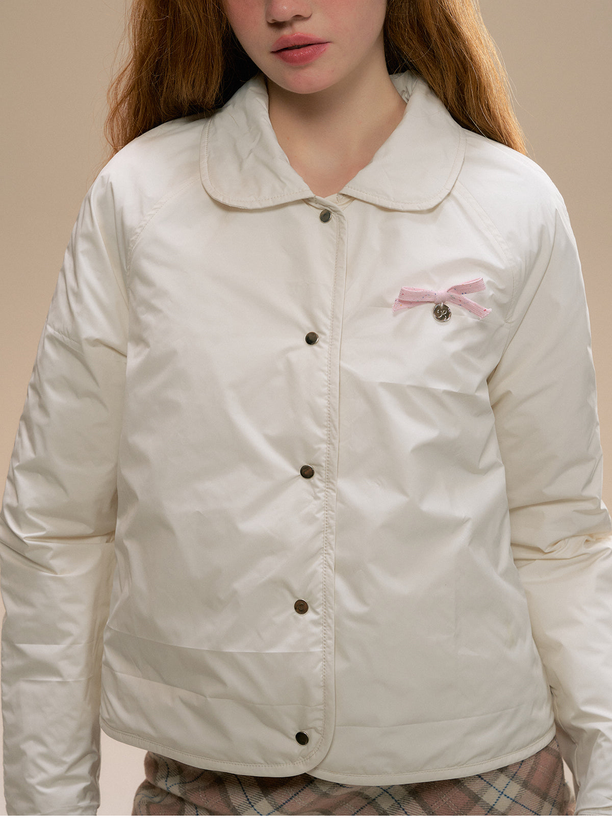 Reversible Quilted Jacket With Floral Design