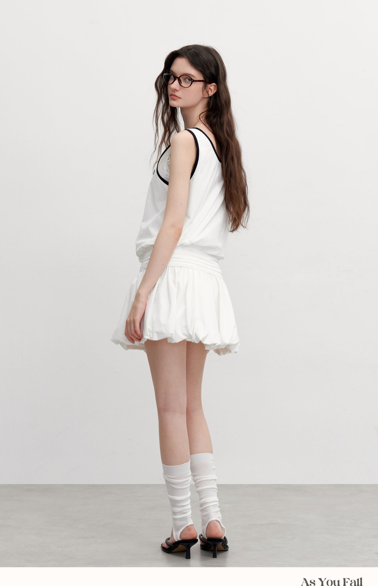 Bubble Hem Dress With Contrast Edging