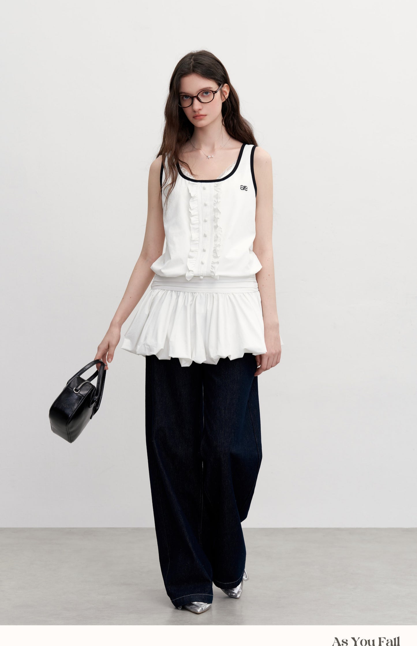 Bubble Hem Dress With Contrast Edging