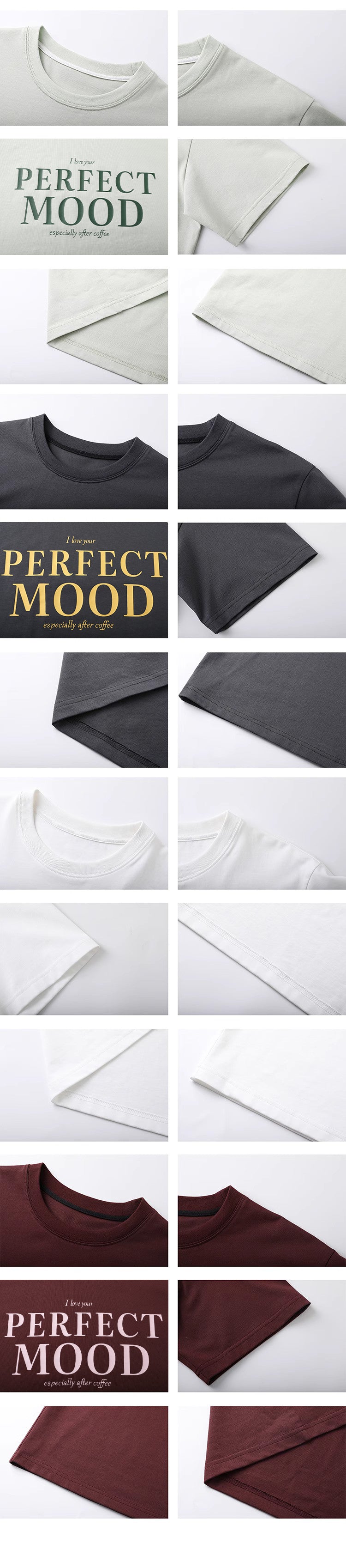 “PERFECT MOOD” Lettering T-Shirt