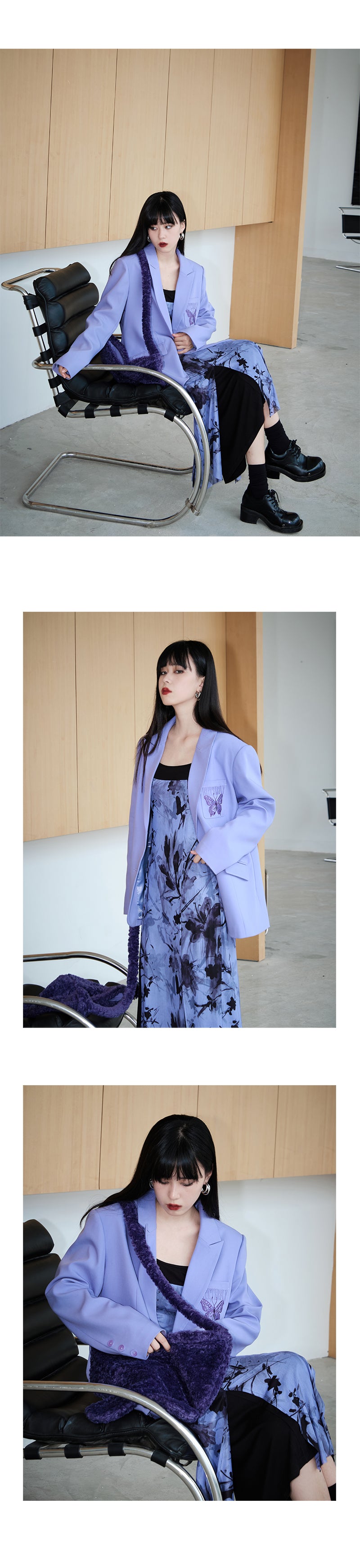 Printed Double-Layer Mesh Dress
