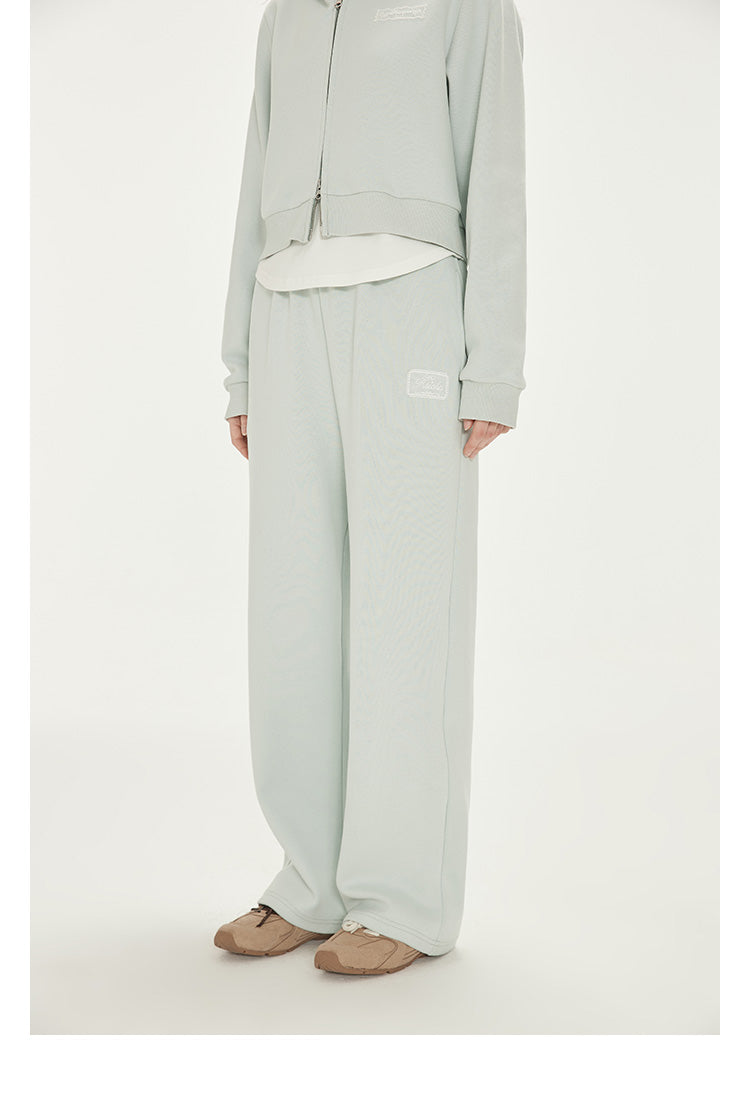 Zip-Up Hoodie And Sweatpants With Embroidered Label